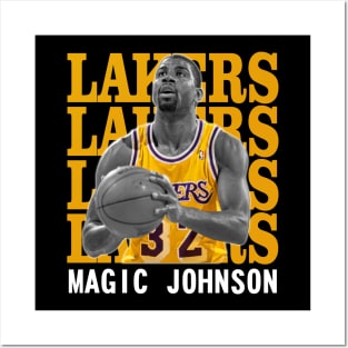 Los Angeles Lakers Magic Johnson Posters and Art